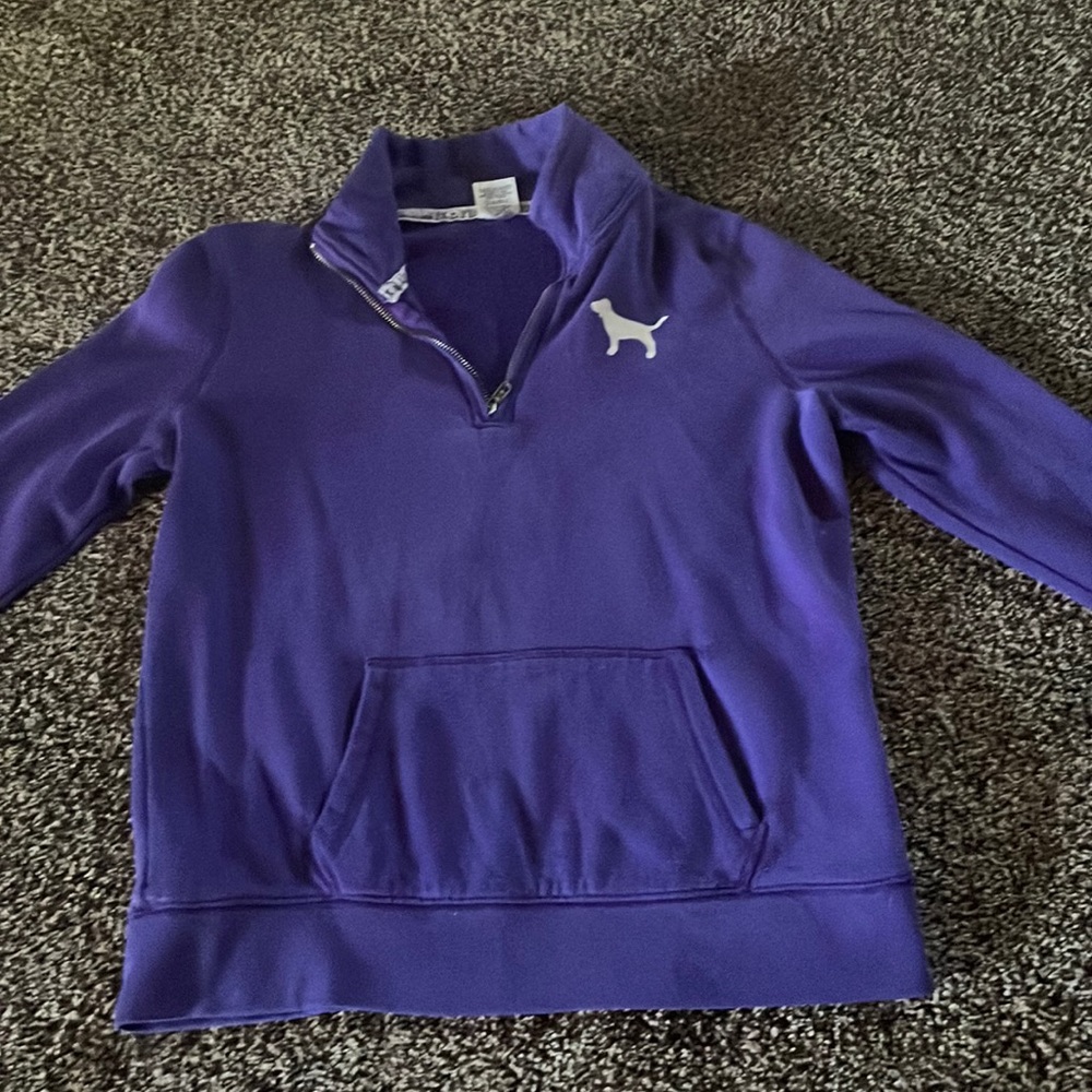 PINK quarter zip, size XS
